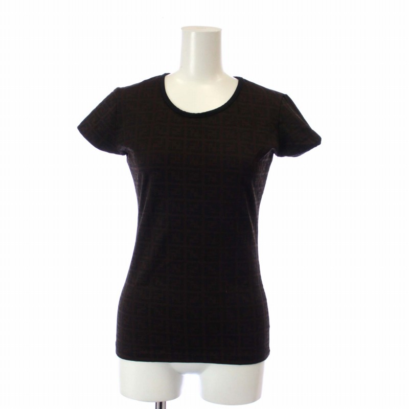 フェンディ FENDI Tシャツ カットソー ズッカ柄 総柄 ナイロン 