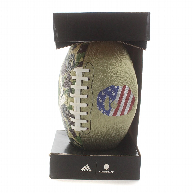 アディダス adidas × BAPE A Bathing Ape ラグビーボール 迷彩猿