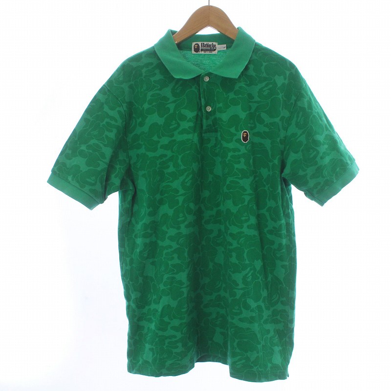 アベイシングエイプ A BATHING APE ポロシャツ カットソー 半袖 鹿の子 