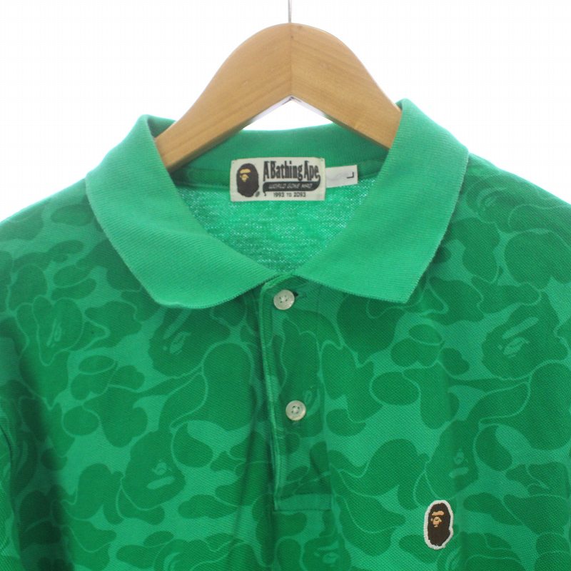 アベイシングエイプ A BATHING APE ポロシャツ カットソー 半袖 鹿の子 