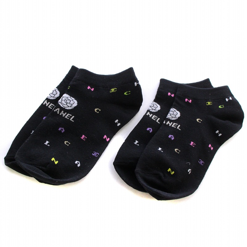 未使用品 シャネル CHANEL ノベルティ ソックス 靴下 くるぶし 2足  