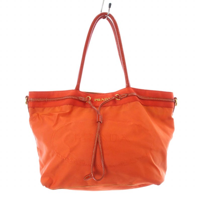プラダ PRADA トートバッグ ハンドバッグ ナイロン エナメル 