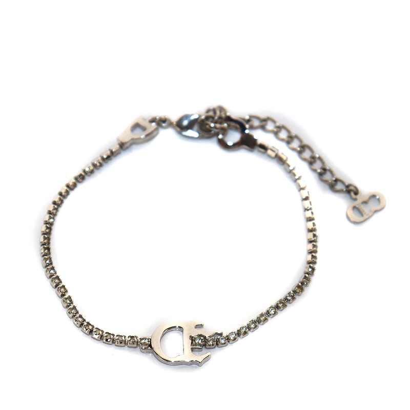 Christian Dior ディオール ブレスレット カラーストーン Dロゴ