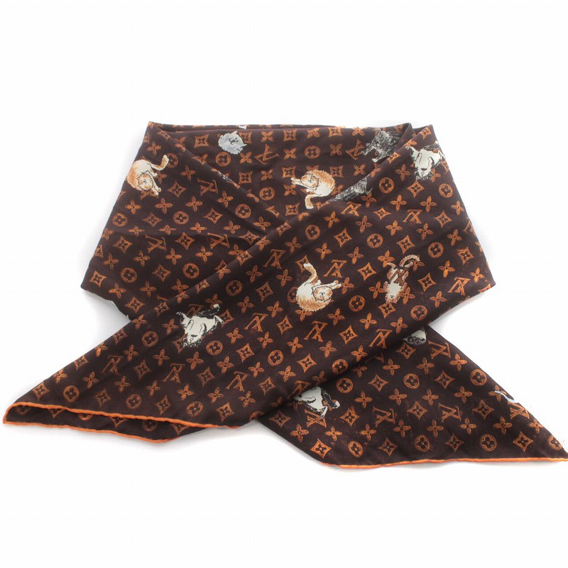 ルイヴィトン LOUIS VUITTON アニマル カレ キャットグラム モノグラム 