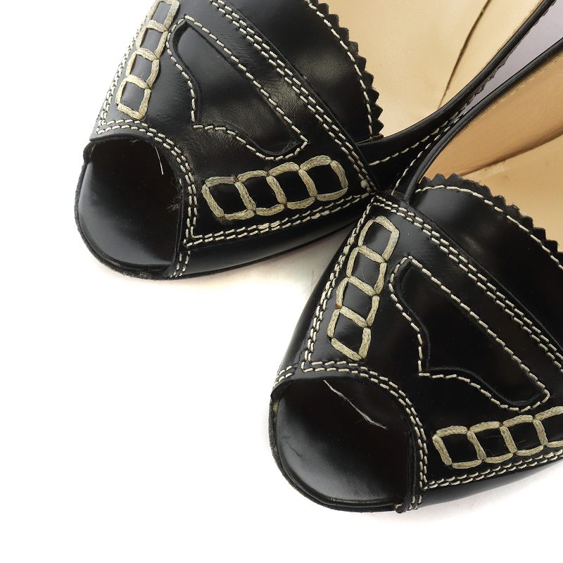 クリスチャンルブタン Christian louboutin パンプス レザーオープン