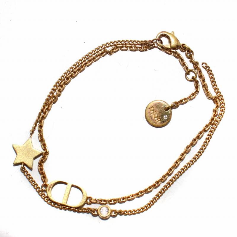 ディオール Dior ダブルブレスレット アクセサリー 星 スター ライン 