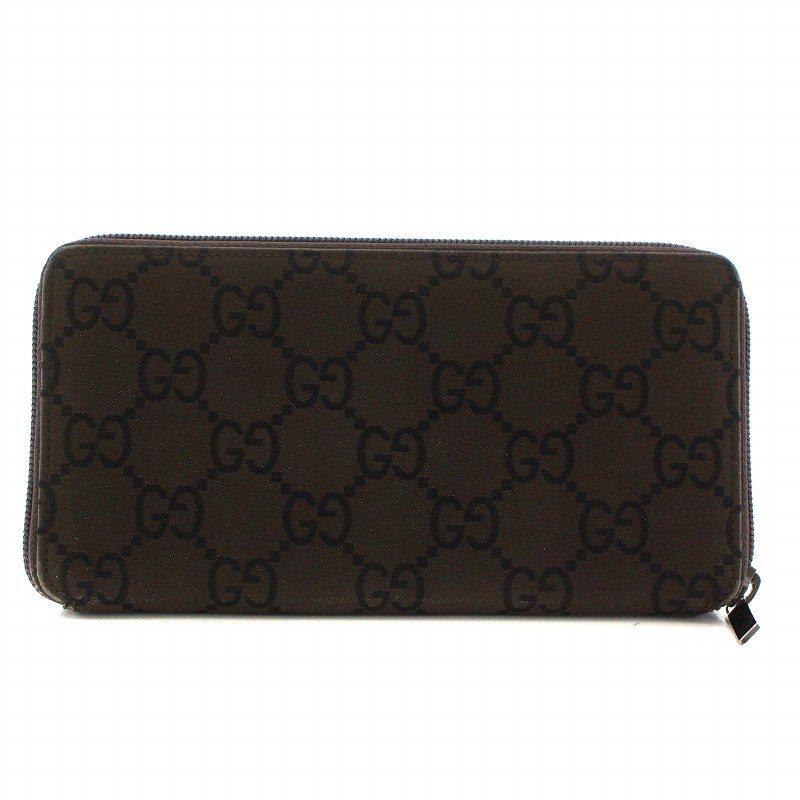グッチ GUCCI 長財布 ラウンドファスナー GG柄 キャンバス