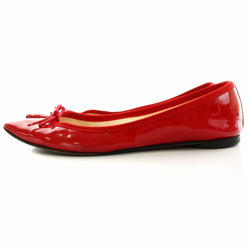 Repetto 赤 エナメル バレエシューズ 37 23.5