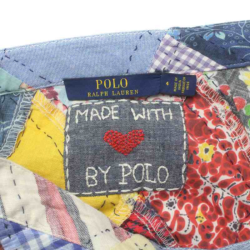 ポロ ラルフローレン POLO RALPH LAUREN フレア スカート パッチワーク  