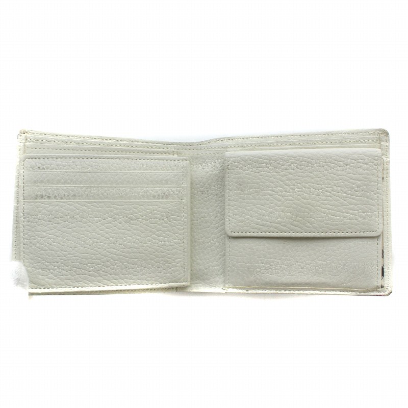 BURBERRY ウォレット ノバチェック ロゴ型押し 白 ホワイト /