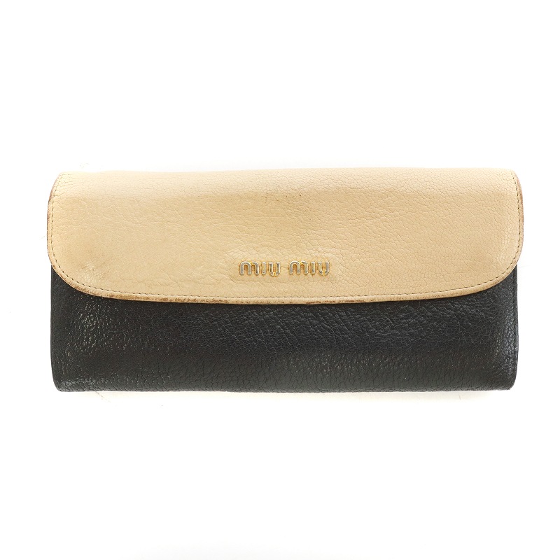 miumiuミュウミュウフラップレザー財布マドラスバイカラー 5mh0212bc3-f00021.jpg