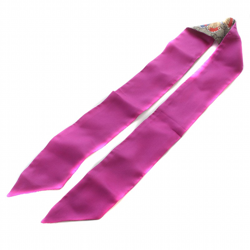 グッチ GUCCI GGフローラ プリント ネックボウ ツイリー スカーフ 花柄  