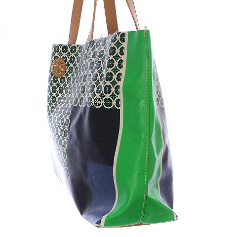 トリーバーチ TORY BURCH トートバッグ レザー 総柄 ロゴ ワンポイント 