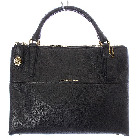 コーチ COACH ザ スモール ターンロック ボロー ペプルドレザー 2WAY