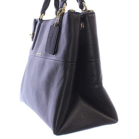 コーチ COACH ザ スモール ターンロック ボロー ペプルドレザー 2WAY 