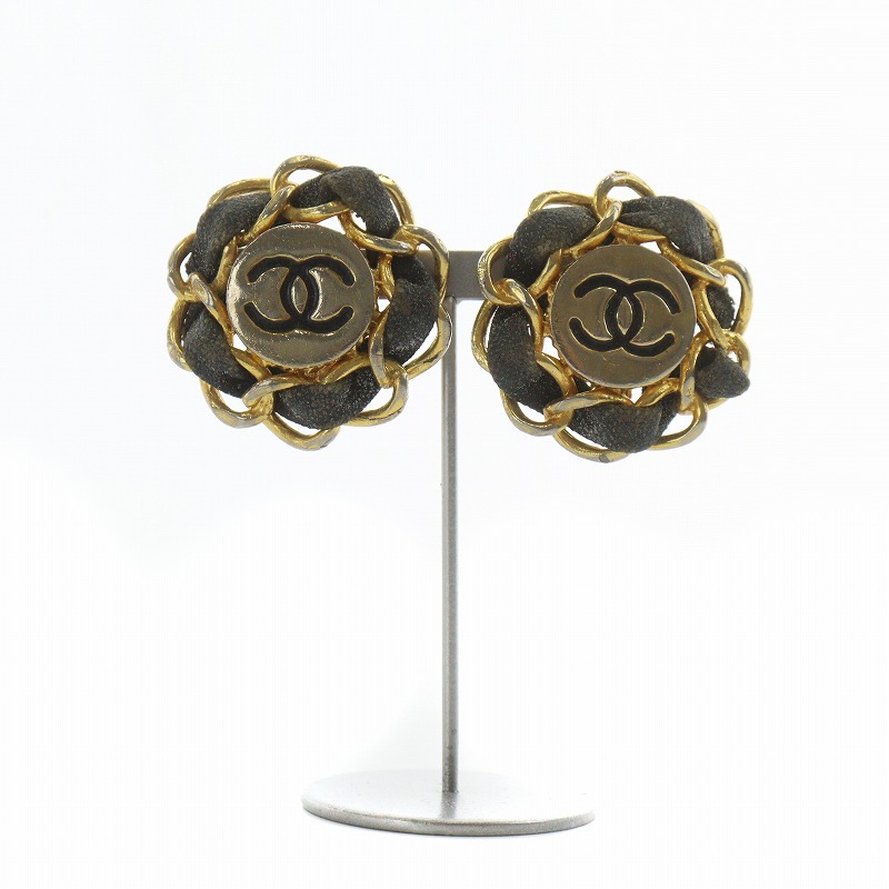 シャネル CHANEL イヤリング アクセサリー ココマーク チェーン 