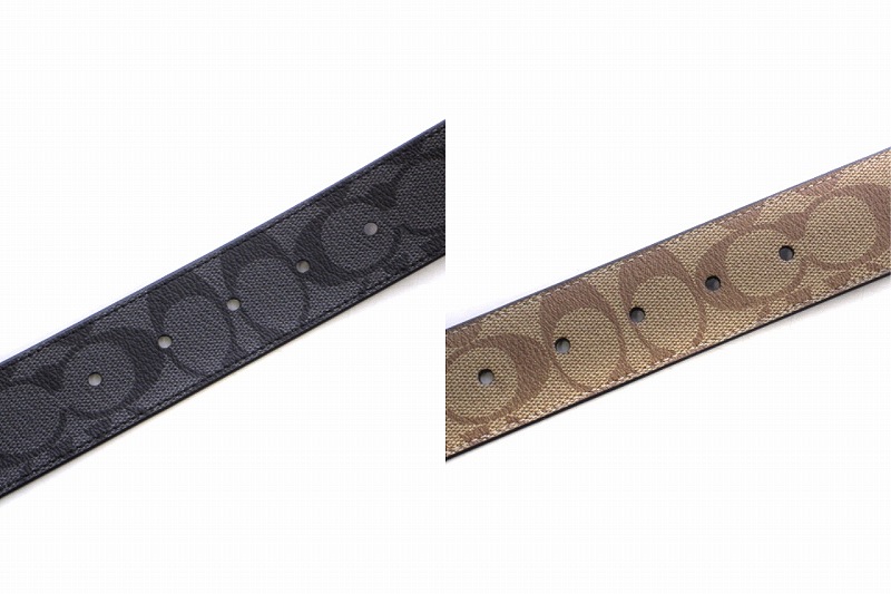 コーチ COACH シグネチャー ローラー リバーシブル ベルト レザー PVC