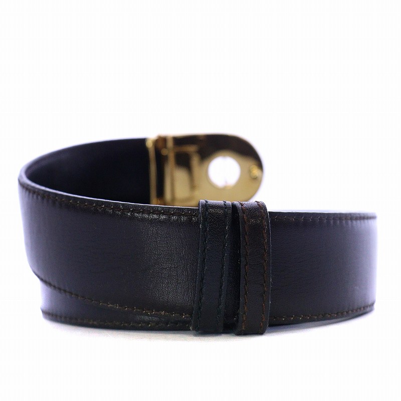 ダンヒル dunhill ベルト レザー ロゴ バックル イタリア製 90/36  