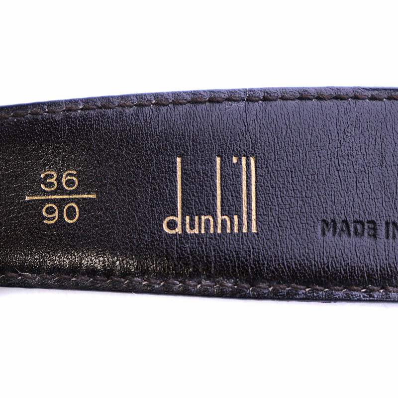 ダンヒル dunhill ベルト レザー ロゴ バックル イタリア製 90/36