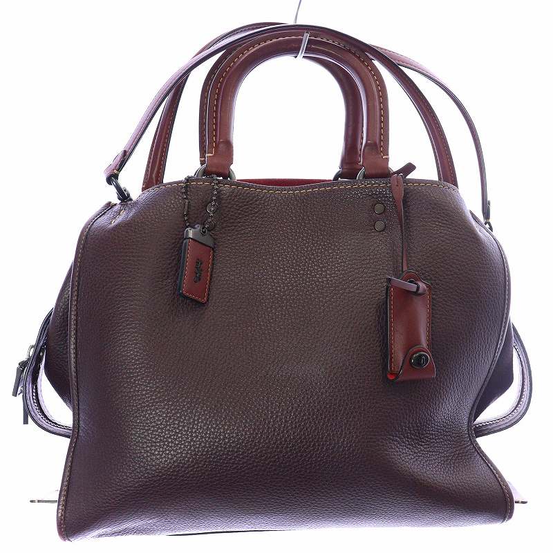 コーチ COACH ローググラブタン 2WAY ハンド トートバッグ  