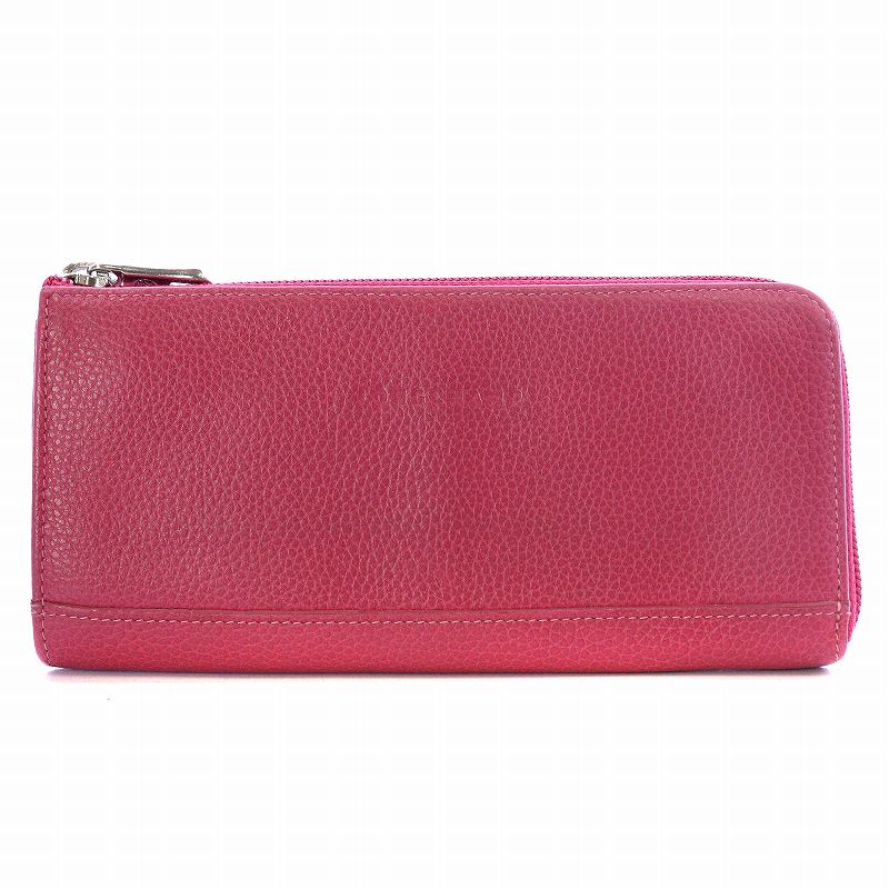 ロンシャン LONGCHAMP 長財布 L字ファスナー レザー ロゴ 型押し 