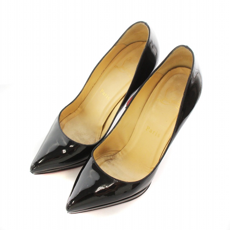 ルブタン Louboutin heel 36.5/23.5 Black 01A クリスチャン ルブタン Louboutin heel 36.5/23.5 Black 01A クリスチャン