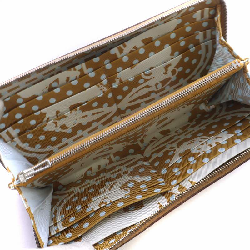 エルメス HERMES アザップ ロング シルクイン 長財布 ヴォーエプソン 