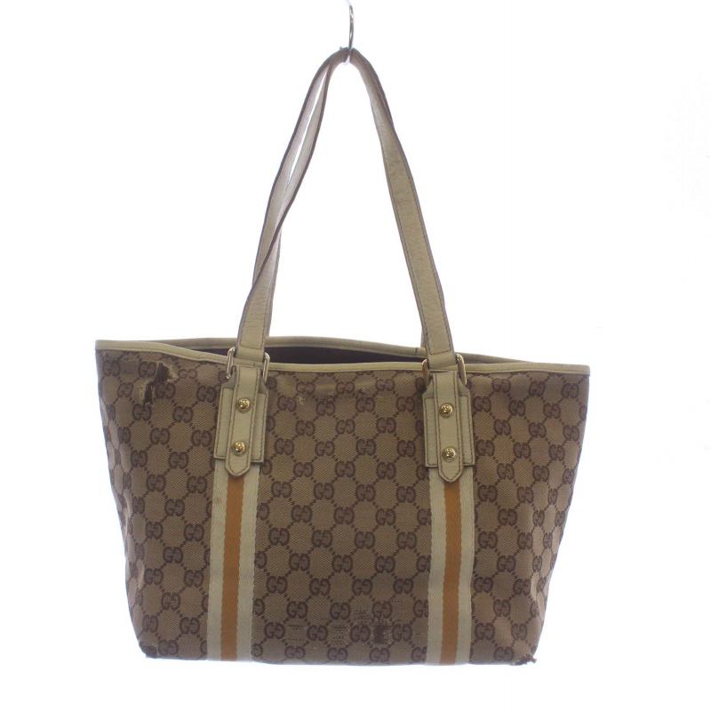 グッチ GUCCI ハンドバッグ キャンバス レザー GG柄 総柄