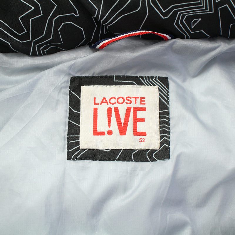 【肉厚】ラコステ　ライブ　総柄　中綿　ジャケット　フード付き　ダウンジャケット 肉厚ラコステ ライブ 総柄 中綿 ジャケット フード付き ダウンジャケット
