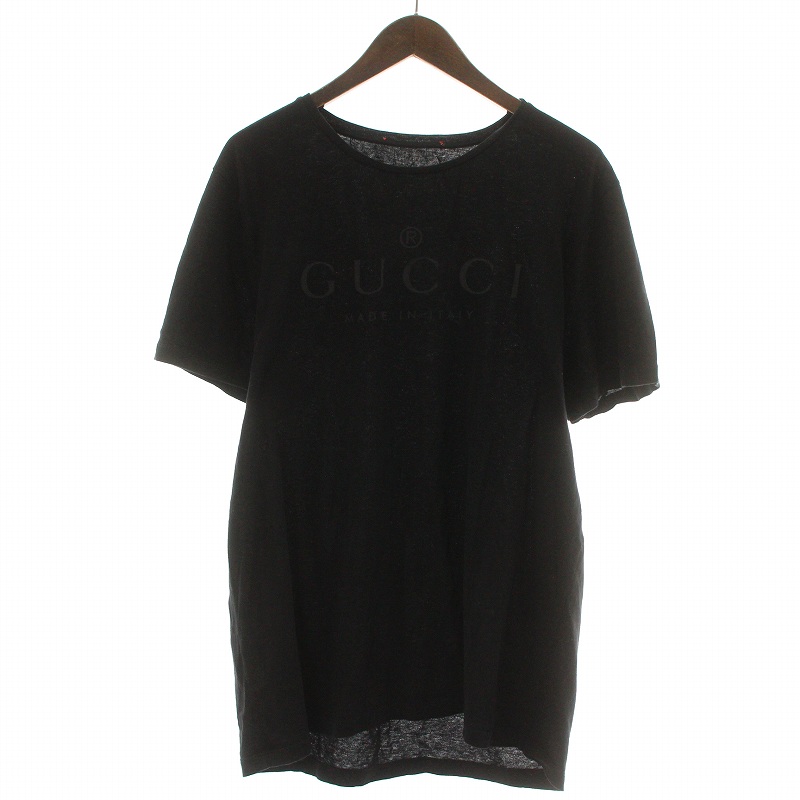 グッチ GUCCI ロゴTシャツ カットソー 半袖 XXL 黒 ブラック 