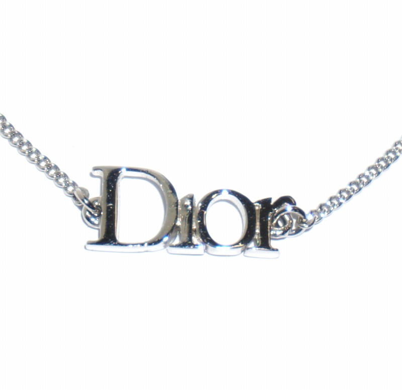ChristhianDior ディオール ブレスレット Dロゴ シルバーカラー Christian Dior ディオール Dロゴチャーム ブレスレット＜USED