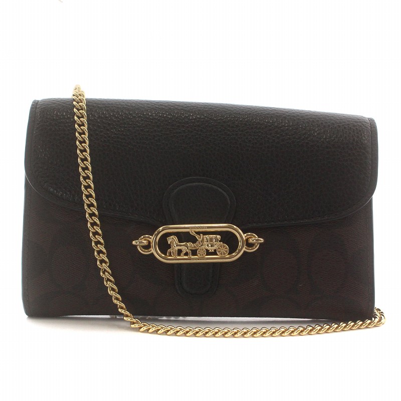 コーチ COACH チェーンウォレット ショルダー バッグ シグネチャー 