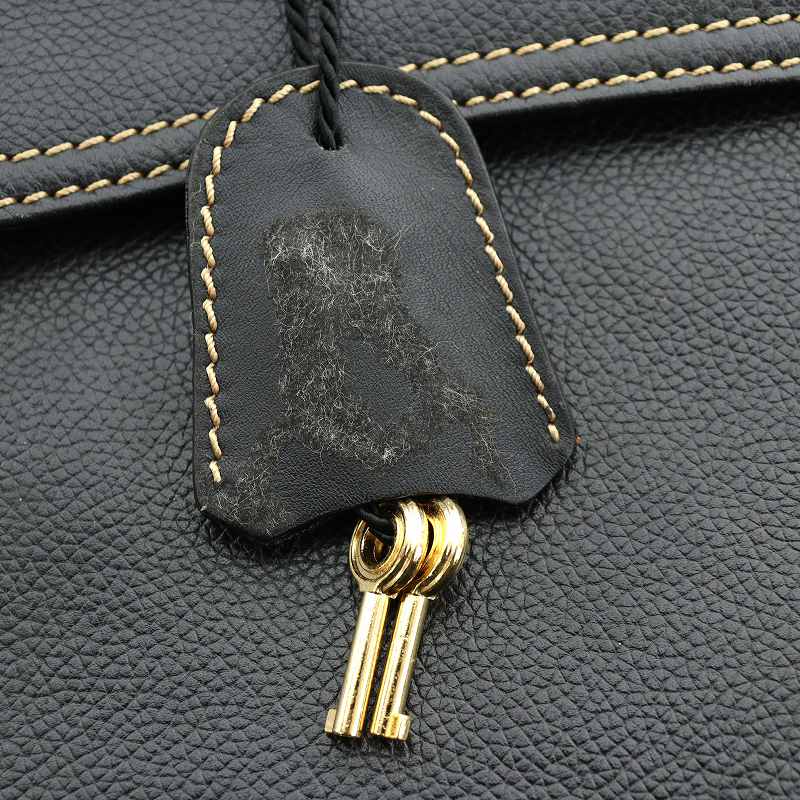 ダンヒル ビジネスバッグ ブリーフケース レザー 黒 ブラック 金具ロゴ