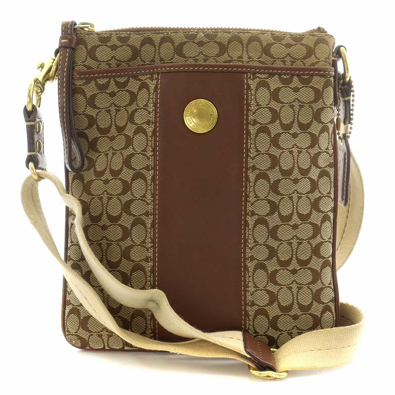 コーチ COACH ショルダーバッグ ミニシグネチャー キャンバス レザー 