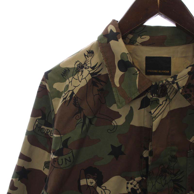 ヒステリックグラマー HYSTERIC GLAMOUR CAT THE HYS ステンカラー 