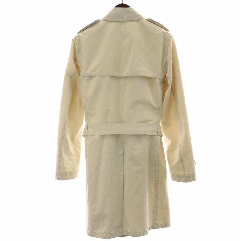 PRADA ホワイト トレンチコート 44 プラダ PRADA トレンチコート シングル ミドル 44 XL オフ
