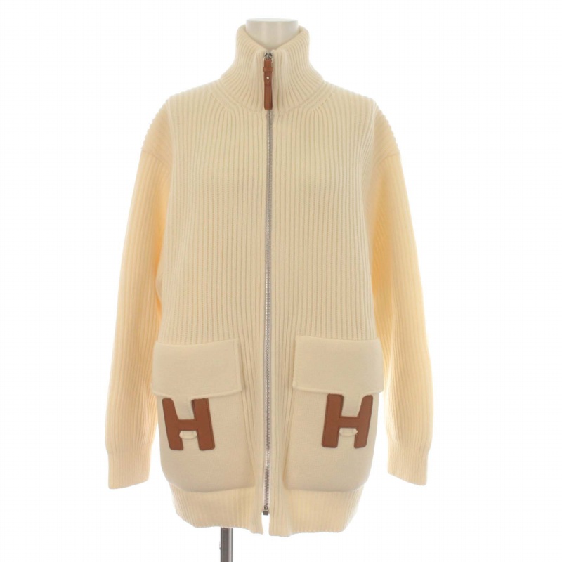 エルメス HERMES 22AW Hモチーフ ドライバーズニット カーディガン 