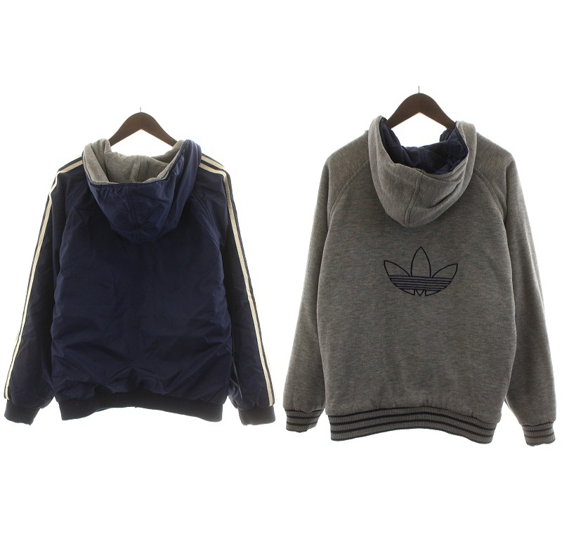 アディダス adidas ブルゾン 中綿ジャケット パーカー リバーシブル 