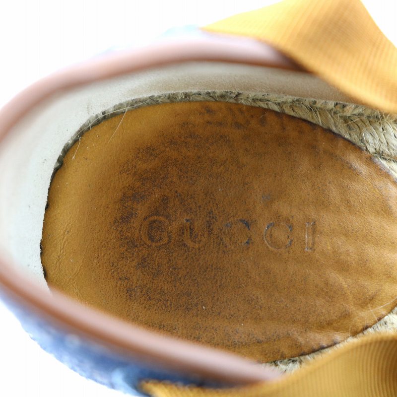 【GUCCI】ロゴデニムエスパドリーユウェッジ グッチ GUCCI デニム エスパドリーユ サンダル ラウンドトゥ