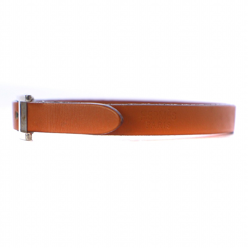 エルメス HERMES アピ 3 □K刻印 ブレスレット バングル レザー 本革 