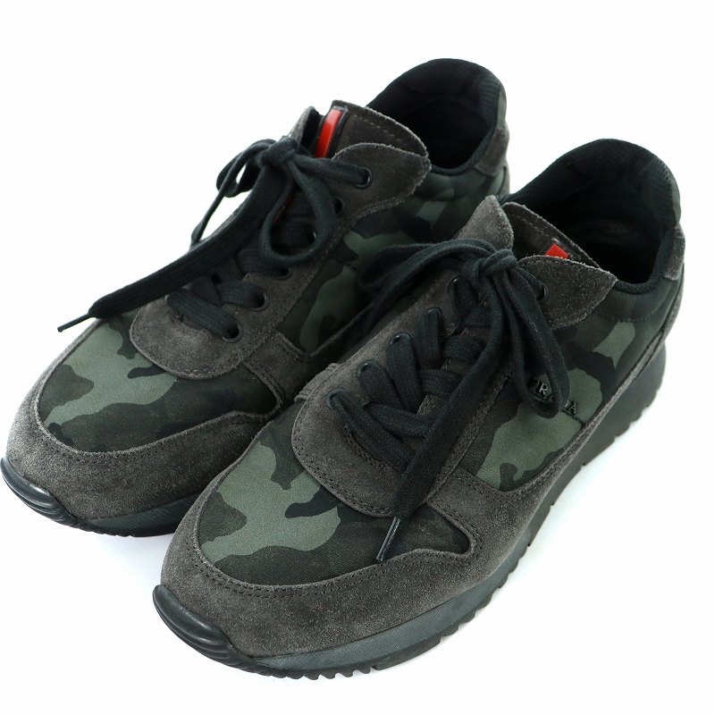 プラダスポーツ PRADA SPORT ローカットスニーカー シューズ 迷彩 