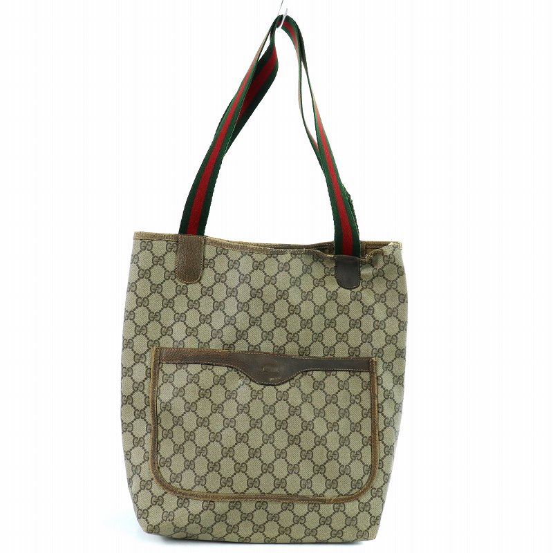 グッチ GUCCI オールドグッチ シェリーライン トートバッグ GG 