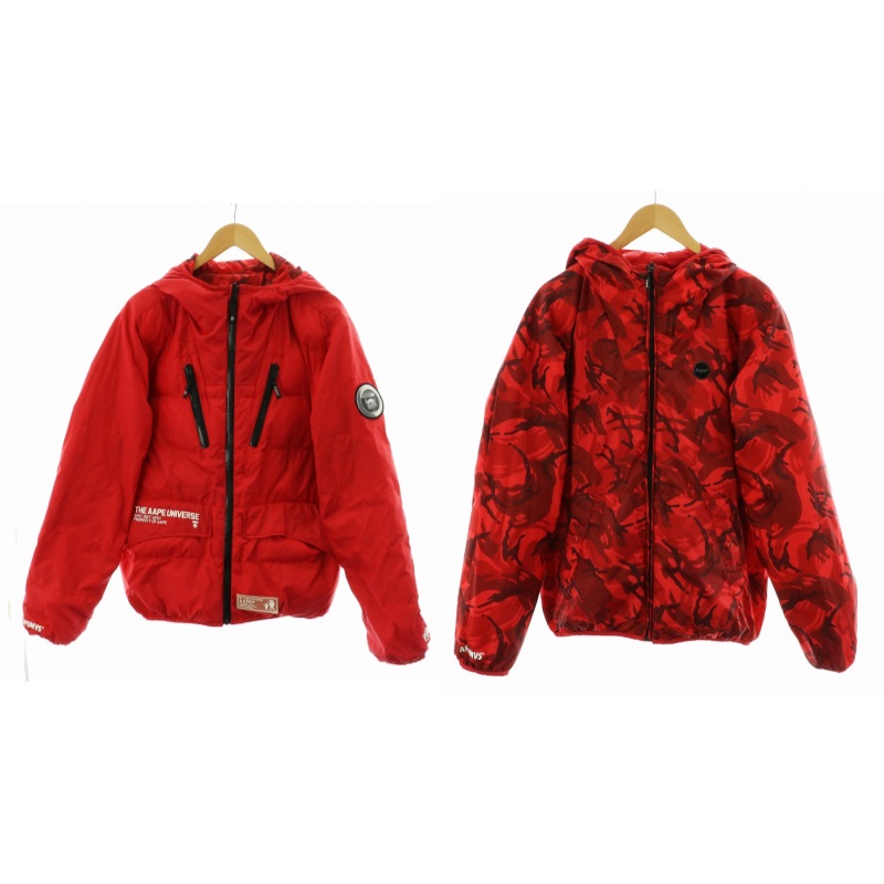 アベイシングエイプ A BATHING APE 中綿ジャケット フード 