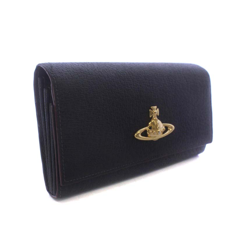 ヴィヴィアンウエストウッド 長財布 二つ折り 牛革 レザー オーブ ロゴ