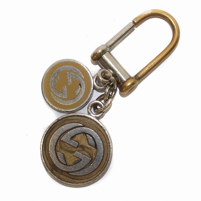 グッチ GUCCI キーホルダー チャーム GGロゴ インターロッキング 