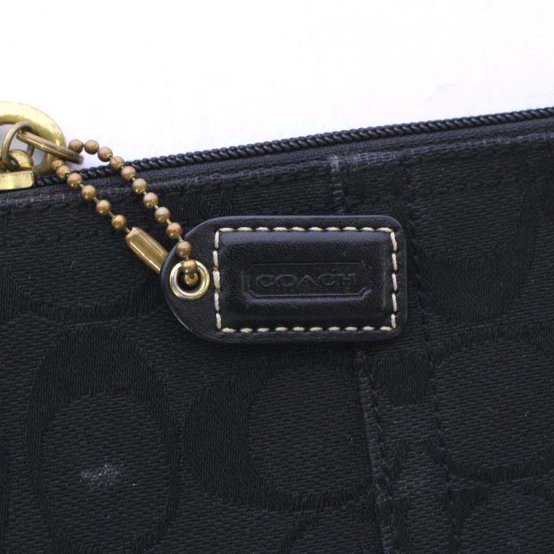 コーチ COACH 小物入れ アクセサリーポーチ ミニ キャンバス レザー