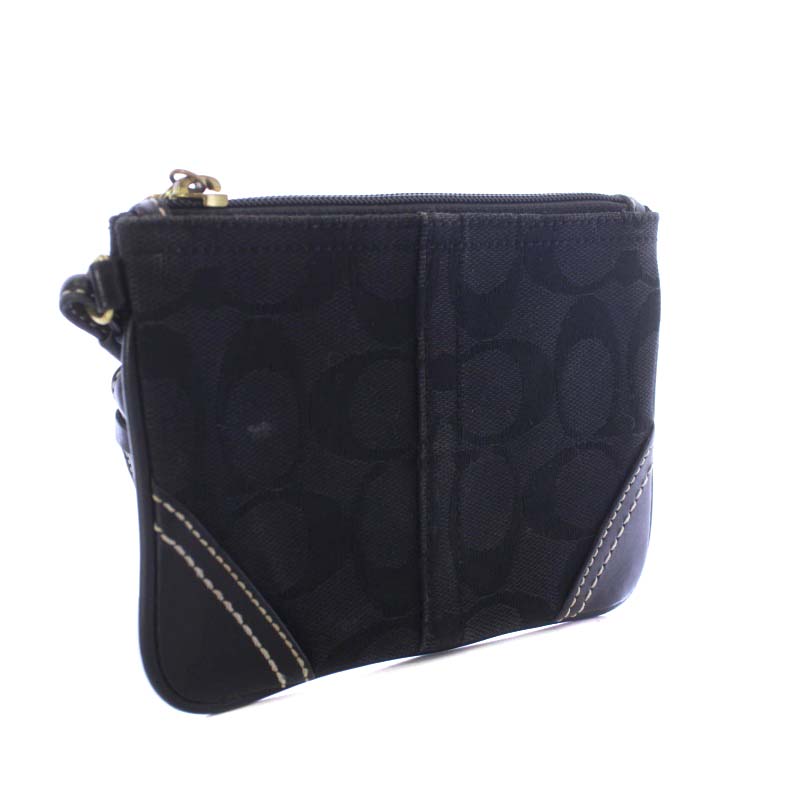 コーチ COACH 小物入れ アクセサリーポーチ ミニ キャンバス レザー