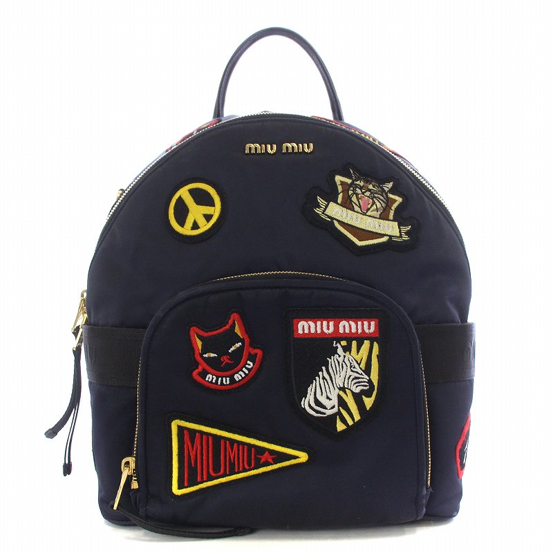 ミュウミュウ miumiu リュック バックパック デイバッグ キャットエン 