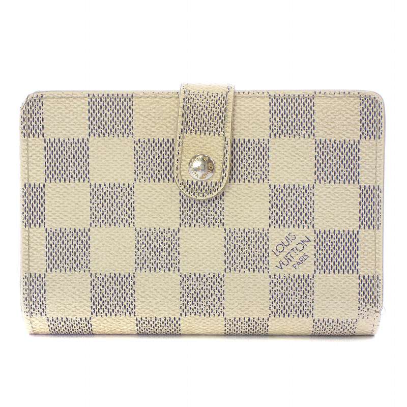 ルイヴィトン　がま口　財布　ダミエ ルイヴィトン ダミエ2つ折り財布 LOUIS VUITTON がま口 ウォレット