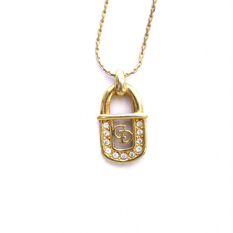クリスチャンディオール Christian Dior ネックレス カデナモチーフ CD 